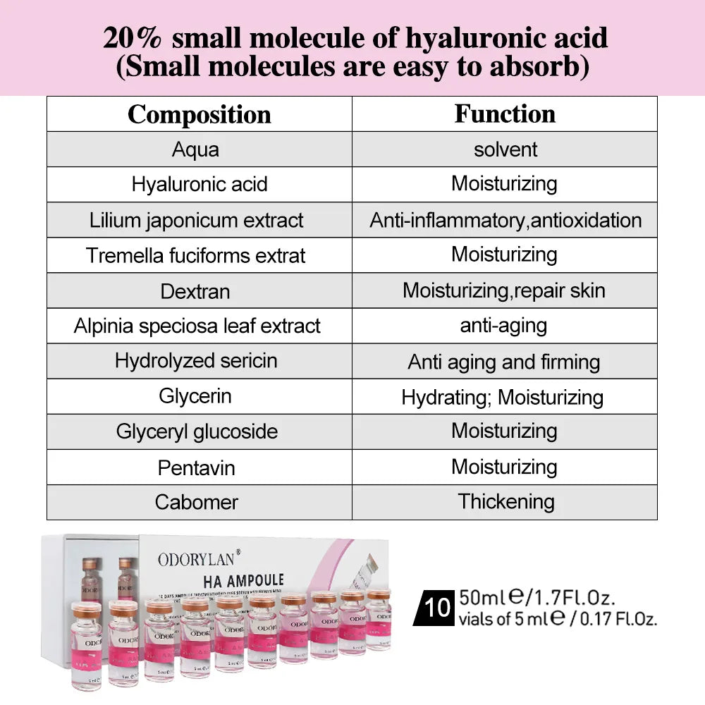 Hyaluronic Acid Face Serum — Firming, Moisturizing & Anti-Aging