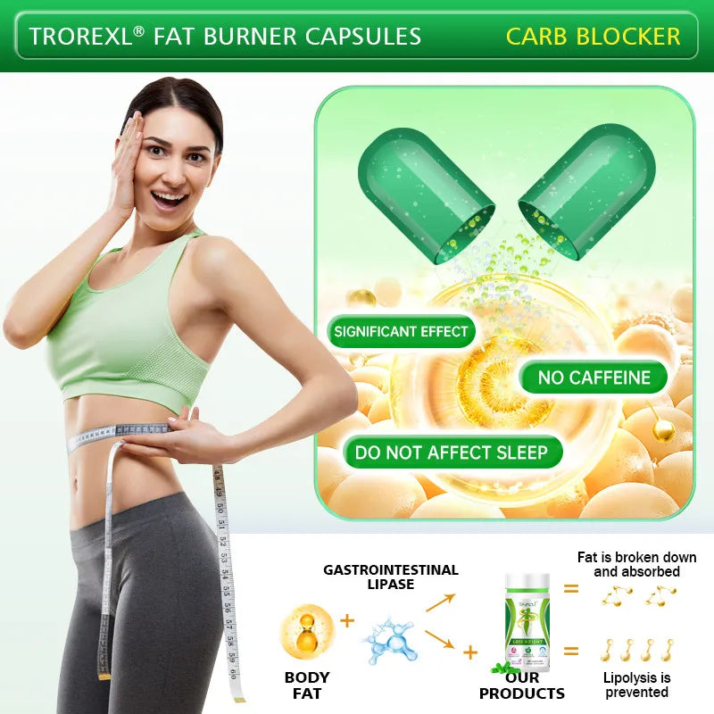 Lotus Leaf Extract Tea Polyphenol Capsules Detox & Fat Burner Night Enzymes, Appetite Suppressant Diet Pills