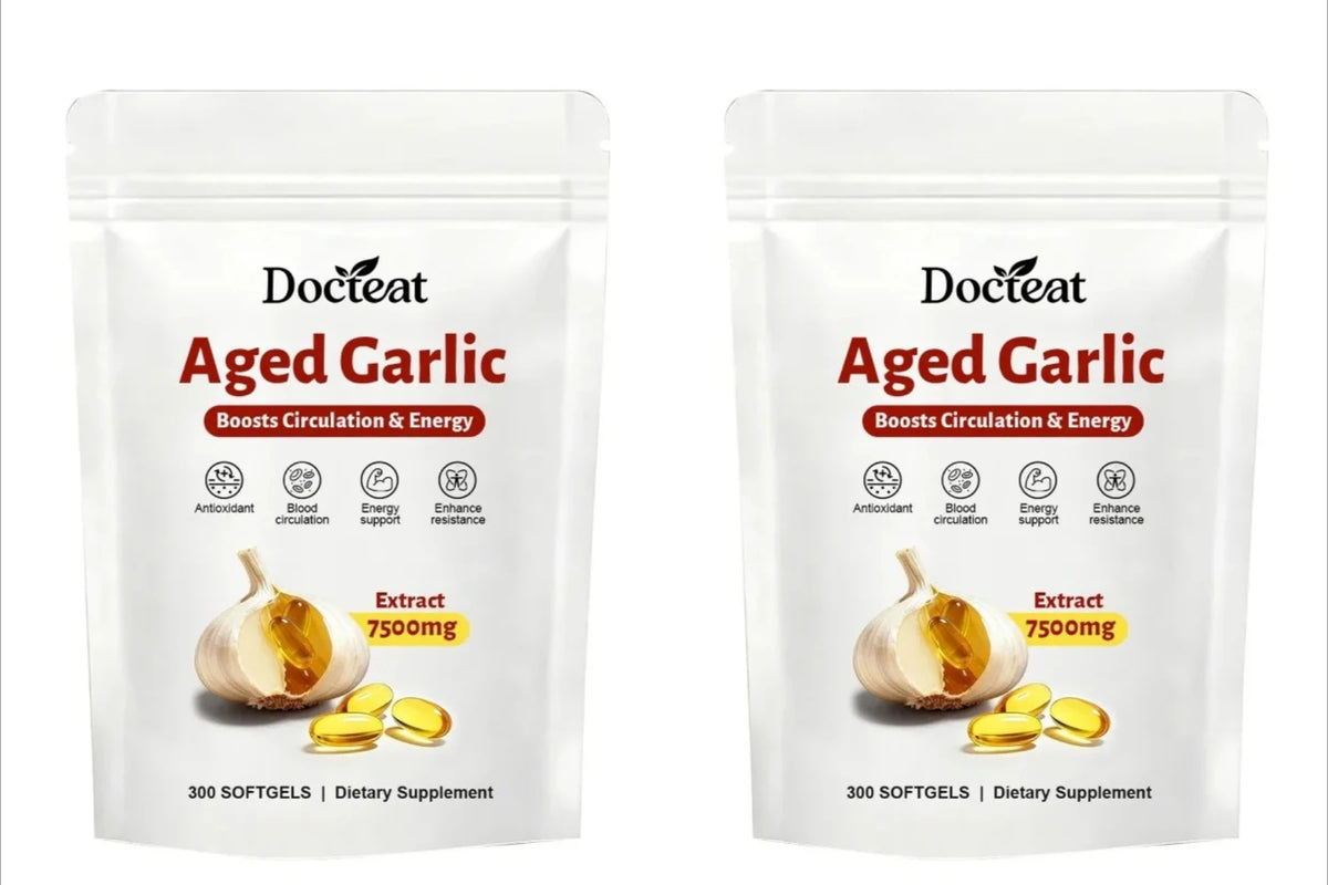 Docteat Aged Garlic Extract 7500mg Antioxidant Support for Daily Wellness 300 Softgels Overall Wellness for Adults Non-GMO