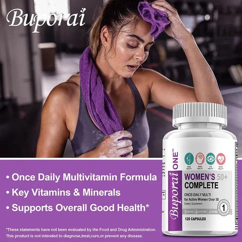Women’s 50+ Complete Multivitamin - Supports Bone, Eye, Memory, Brain and Skin Health, Antioxidant, Promotes Metabolism