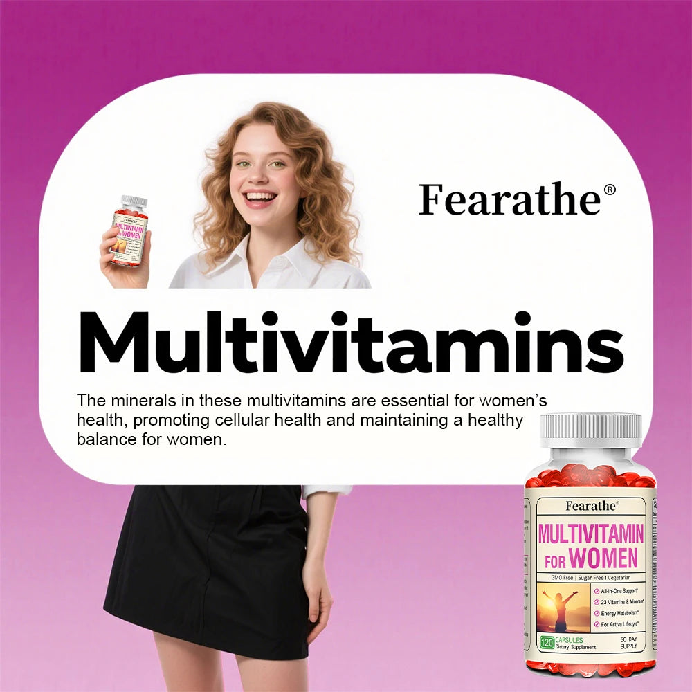Women's Daily Multi Capsules - Antioxidant, Daily Multivitamin To Support Energy and Immune Health - 120 Capsules