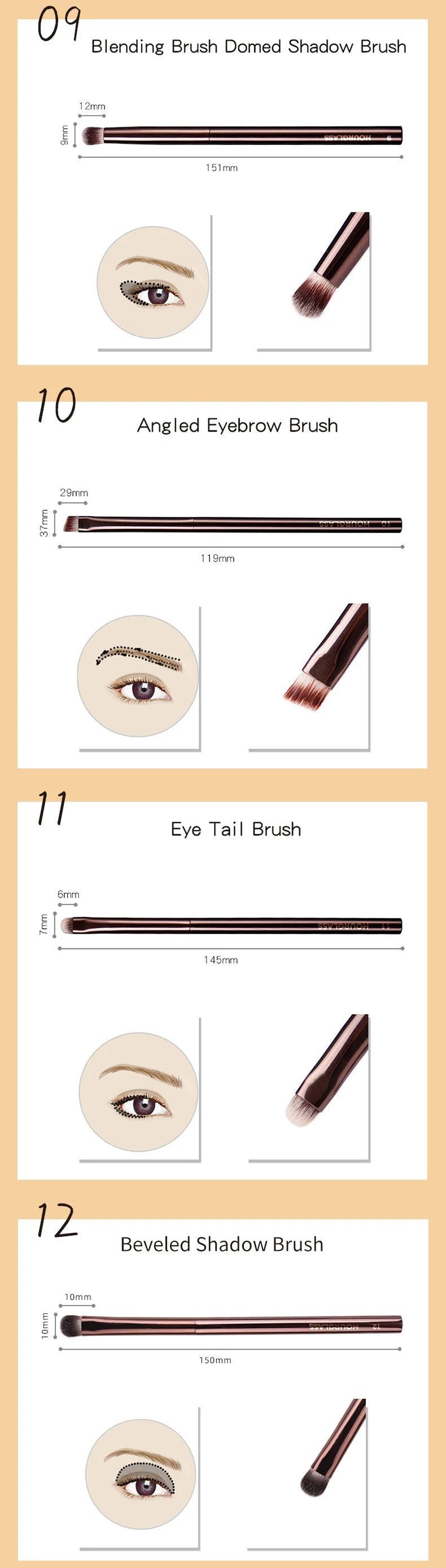 Hourglass Makeup Brushes Set — Full Face Collection