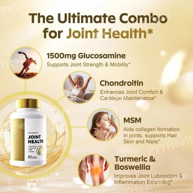 Joint Support Capsules with MSM and Turmeric for Daily Mobility Care Daily Wellness Support