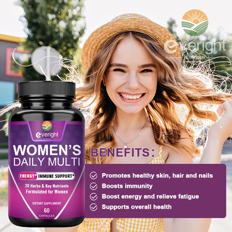 Multivitamin for Women: Supports Joints, Skin, Nails with Magnesium, Biotin, Calcium, Zinc, Selenium
