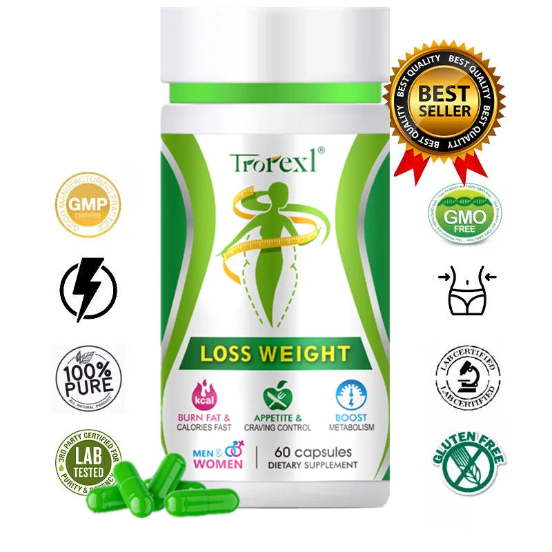 Lotus Leaf Extract Tea Polyphenol Capsules Detox & Fat Burner Night Enzymes, Appetite Suppressant Diet Pills